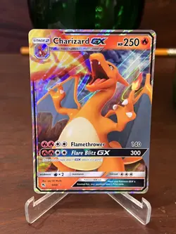 Pokemon TCG Charizard GX Hidden Fates Holo Ultra Rare Card 9/68 NM/Mint - Image 1