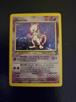 Pokemon Mewtwo Holo 10/130 Base Set 2 1999 WOTC Vintage Card TCG HP - Image 1