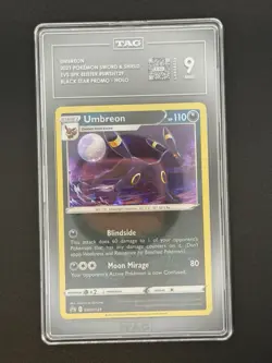 Umbreon Black Star Promo Holo Pokemon Card TAG 9 Graded 2021 SWSH127 - Image 3