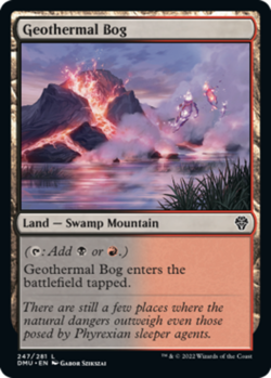 x4 Geothermal Bog - Foil C MTG Dominaria United M/NM, English - Image 1