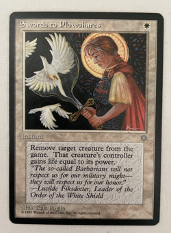 1x Swords to Plowshares Ice Age MTG Magic the Gathering LP - Image 1