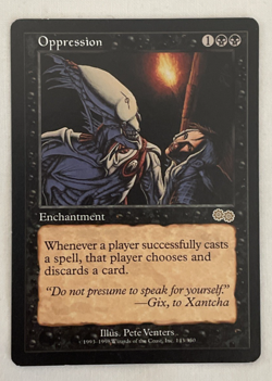 1x Oppression Urza's Saga MTG Magic the Gathering LP - Image 1