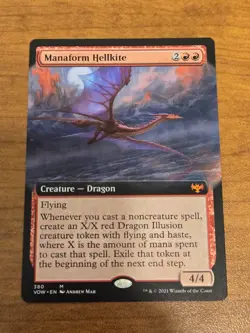 MTG Innistrad Crimson Vow - Manaform Hellkite - VOW 380 - Extended Art - Image 1