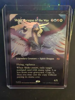 Shiko, Paragon of the Way (Borderless) Tarkir: Dragonstorm Foil - Image 1