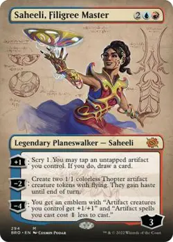 Near Mint x 1 Saheeli, Filigree Master - Foil - Borderless The Brothers' War Var - Image 1