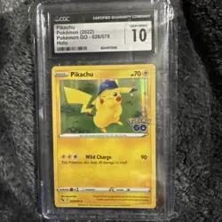 Pokemon GO CGC 10 | Pikachu | Holo Rare 028/078 ONLY 130 IN EXISTENCE!! 💎 - Image 2