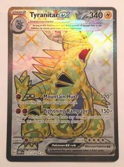 Pokemon TCG Tyranitar ex 211/197 SV03: Obsidian Flames Holo NM - Image 1