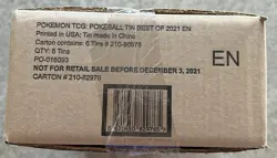 Sealed Pokemon Best Of 2021 Pokeball Tin Case - Image 1