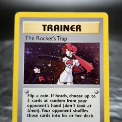 Gym Heroes The Rocket's Trap 19/132 Holo Trainer Pokemon WOTC Vintage TCG NM - Image 2