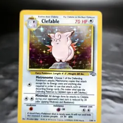 Clefable 1/64 Jungle Holo Rare 1999 Pokemon WOTC TCG Vintage Unlimited LP+ - Image 1