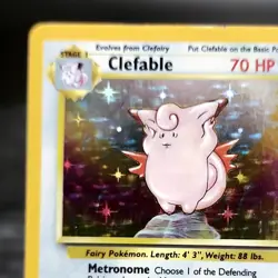 Clefable 1/64 Jungle Holo Rare 1999 Pokemon WOTC TCG Vintage Unlimited LP+ - Image 2