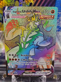 Single Strike Urshifu VMAX 167/163 Secret Rainbow Rare Pokemon Battle Styles - Image 1