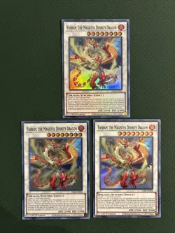 Yu-Gi-Oh! 3x Vahram, The Magistus Divinity Dragon 1st Edition GEIM-EN006 - Image 1
