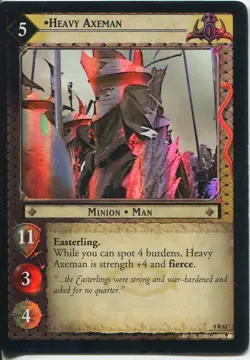 Lord Of The Rings CCG Foil Card SoG 8.R62 Heavy Axeman - Image 1