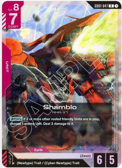 Shamblo (Championship Participation Pack 01) - Gundam Promotional Cards (GCG-PR) - Image 1
