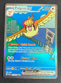 Pidgeot ex 225/197 Obsidian Flames Special Illustration Pokemon TCG Card NM - Image 1