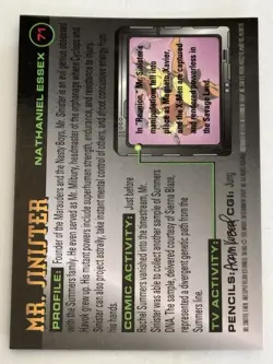 MR SINISTER #71 Base 1995 Fleer Ultra Xmen X-men Chromium Collectible Card - Image 2