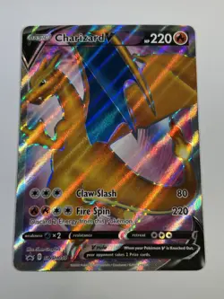 Charizard V SWSH050 Sword & Shield Black Star Promo Pokemon Card - NM/MT - FRESH - Image 1
