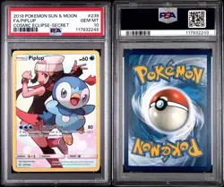 2019 POKEMON PIPLUP 239/236 SECRET FULL ART COSMIC ECLIPSE - PSA 10 - Image 3