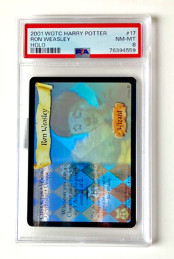 PSA 8 NM-MT RON WEASLEY Harry Potter Card #17 17/116 FOIL Holo 2001 WOTC - Image 1