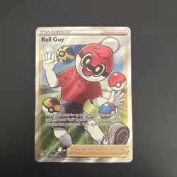 Pokemon Trainer Card Ball Guy 065/072 Shining Fates Full Art Ultra Rare Holo TCG - Image 1