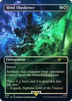 MTG FOIL Blind Obedience Warhammer 40000 Secret Lair Borderless - Secret Lair - Image 1