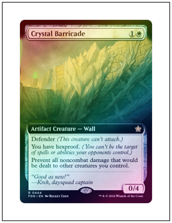 1x Crystal Barricade, Extended Art Foil, Magic MTG NM - Image 1