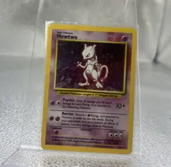 Pokemon TCG Cards Mewtwo 10/102 Base Set Holo Rare LP - Image 1