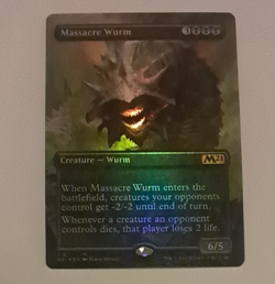 Massacre Wurm Borderless Foil MP Core Set 2021 M21 Magic the Gathering MTG - Image 1