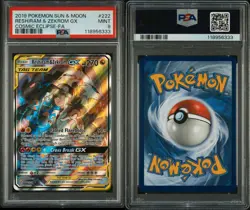 2019 Pokemon Cosmic Eclipse Reshiram & Zekrom GX 222/236 Full Art PSA 9 Mint - Image 3