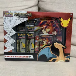 Pokemon TCG Celebrations Lance's Charizard V Collection Box Factory Sealed NEW - Image 1