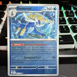 Samurott Black Bolt White Flare Pokeball Holo Pokemon 023/086 - Image 1