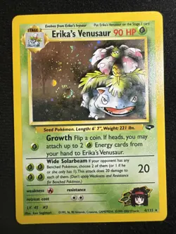 Pokemon TCG Erika’s Venusaur Gym Challenge Holo Rare 4 NM - Image 1