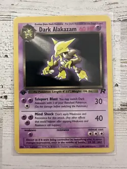 Pokemon TCG Alakazam 1/130 and Dark Alakazam 1st Edition 18/82 - Image 4