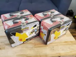 Pokemon Sealed Celebrations Collector Chest Tin 4 Pack 25th Anniversary Lunchbox - Image 4