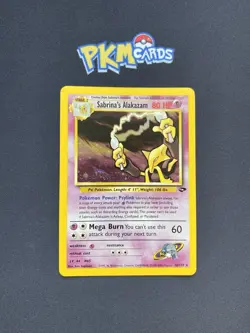 Pokemon TCG Sabrina’s Alakazam Gym Challenge 16/132 Holo Rare With Swirl LP. - Image 1