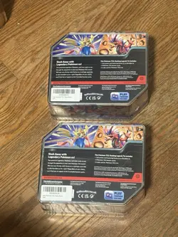 Pokemon Slashing Legends Zacian & Koraidon Pokemon Tins Set of 2 New Sealed - Image 2
