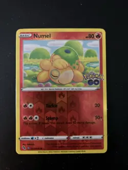 Pokemon TCG Numel Reverse Holo Card Peelable Ditto, 013/078, Pokemon Go - Image 1