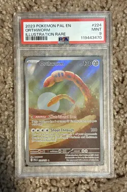 2023 PSA 9 Orthworm #224 Illustration Rare Pokemon TCG S&V Paldea Evolved - Image 1
