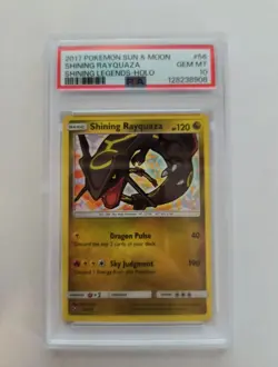 2017 POKEMON SUN & MOON SHINING LEGENDS #56 SHINING RAYQUAZA-HOLO PSA 10 - Image 1