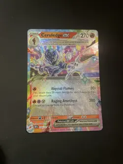 Pokemon TCG Ceruledge EX 036/191 Surging Sparks Double Rare - Image 1
