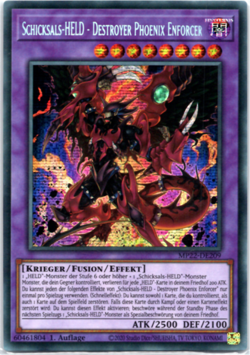 Destiny HERO - Destroyer Phoenix Enforcer MP22-DE209 Secret Rare 1st Ed Yugioh - Image 1