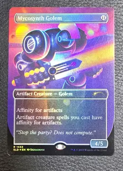 Mycosynth Golem (Rainbow Foil) Secret Lair Drop Foil MTG NM Magic Card - Image 1