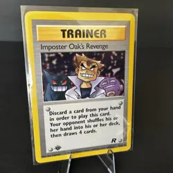 IMPOSTER OAK’S REVENGE 76/82 - 1ST EDITION Team Rocket - WOTC Pokemon CARD - LP - Image 1
