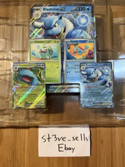Pokemon 151 Blooming Waters Premium Collection ⚡5 PROMO CARDS Jumbo Blastoise - Image 1