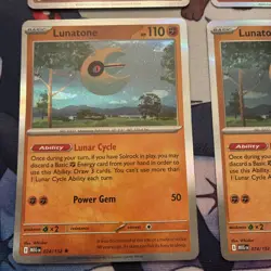 4x Lunatone Rare 074/132 Holo Mega Evolution Pokemon TCG Near Mint Card Playset - Image 2