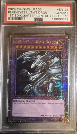 PSA GEM MT 10 2024 YU-GI-OH RA03 BLUE-EYES ULTIMATE DRAGON 1ST EDITION - Image 1