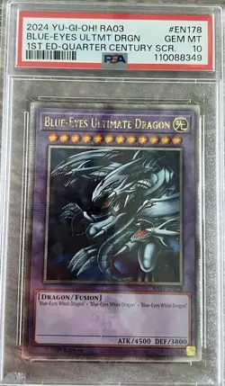 PSA GEM MT 10 2024 YU-GI-OH RA03 BLUE-EYES ULTIMATE DRAGON 1ST EDITION - Image 5