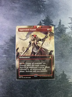 Aggravated Assault (Anime Borderless) Wilds of Eldraine: Enchanting Tales... - Image 1