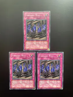 Yugioh Tornado Wall SD4-EN029 Common 1st Edition MP/HP X3 - Image 1